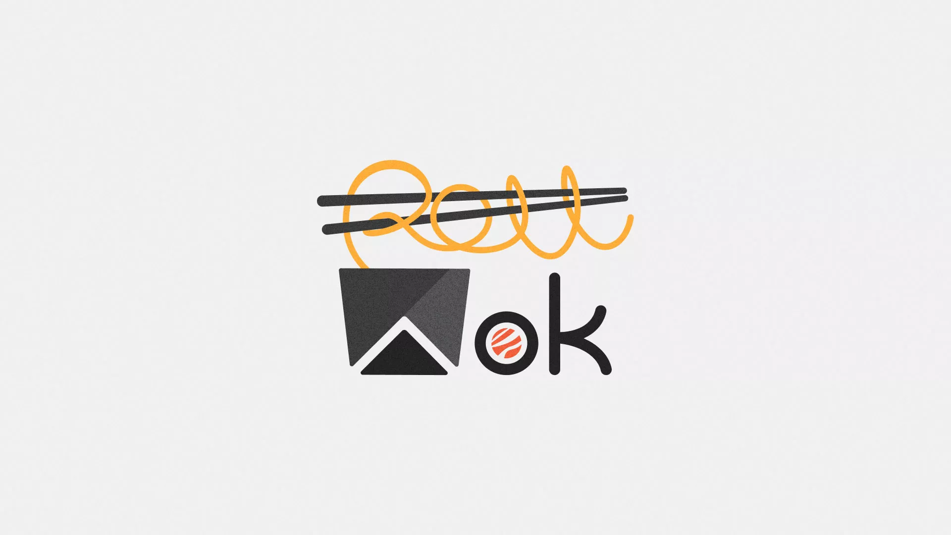 Разработка логотипа в Сураже для суши-бара «Roll Wok Club»
